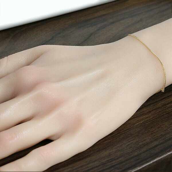 （263585）喜平 細め 18k ゴールド ブレス 18cm キヘイ K18 18金