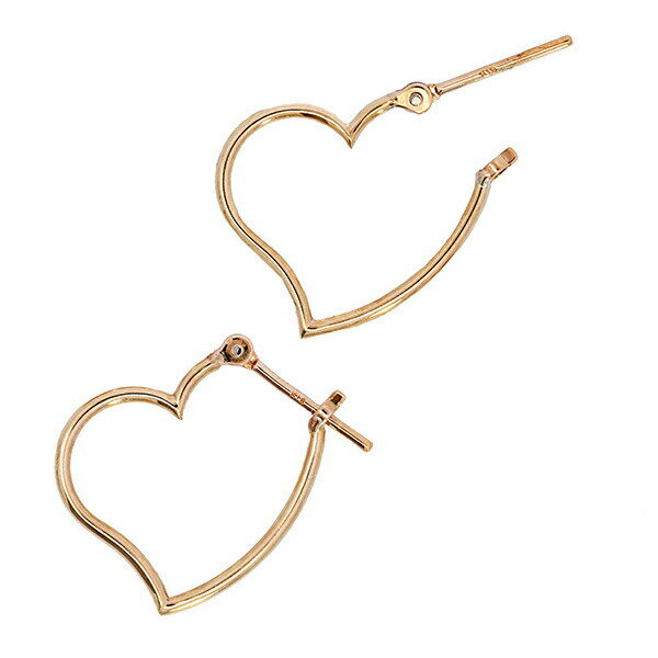 楽天市場】ハートフープピアス k18の通販