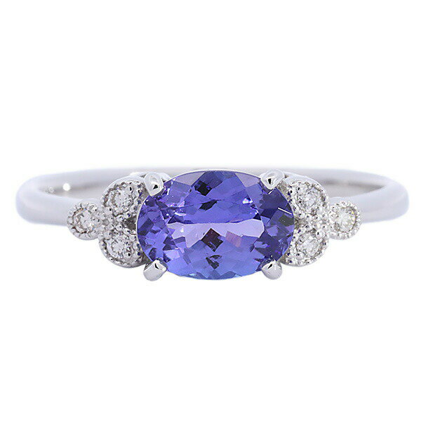 乐天商城 - 指輪 プラチナ PT900 タンザナイト リング 0.9カラット ダイヤモンド付 レディース プレゼント 青紫色 12月 誕生石