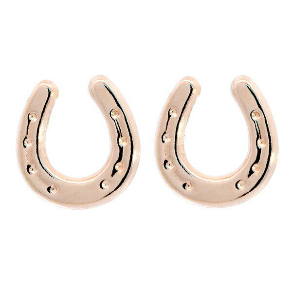 （267022）馬蹄ピアス あす楽 ホースシュー 馬蹄 ピアス 18k 幸運 ラッキー お守り ゴールド 地金 1ペア販売 K18YG 18金 イエローゴールド プレゼント