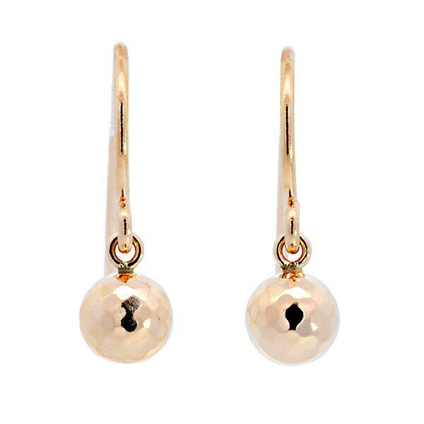 Rakuten - フックピアス ミラーボール 4mm k18 ミラーカットボール 揺れるピアス 金属アレルギー対応 K18 18金