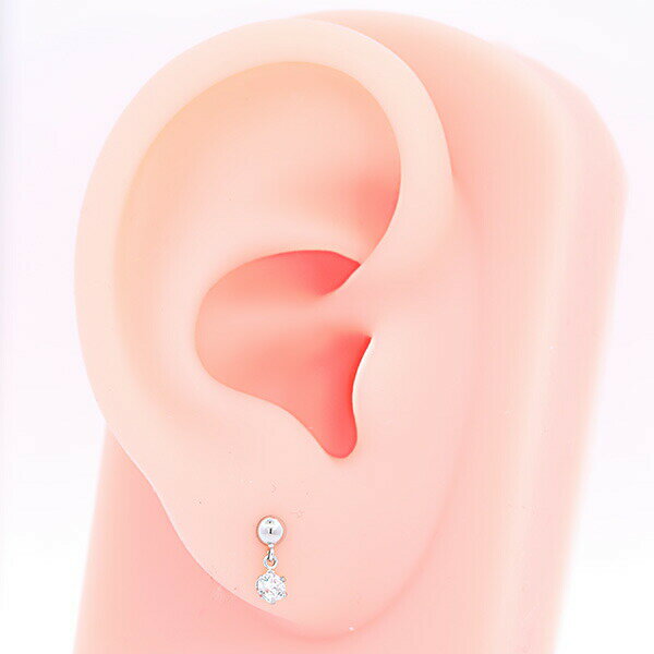 （268662）日本製 キュービックジルコニア プラチナ ピアス pt900 金属アレルギー対応