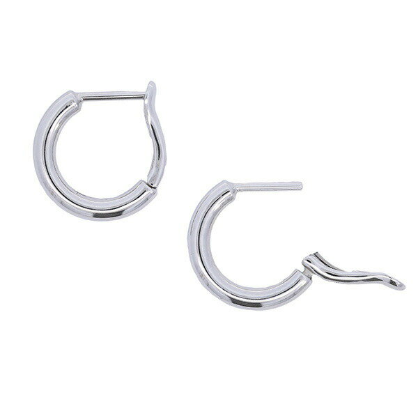 Rakuten - ホワイトゴールド フープピアス 2mm-12mmサイズ 小さめ 18金 バネフープピアス K18WG フープピアス 地金フープ 18金 ホワイトゴールド