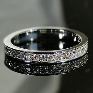 （ber-ed-0096）指輪 ダイヤモンドリング 0.5カラット PT950 ダイヤモンド フルエタニティ 人気 全周 4月 誕生石 シンプル フチあり レディース 女性 エタニティ