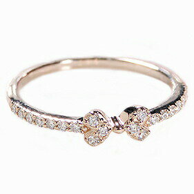 指輪リングりぼんモチーフダイヤモン...