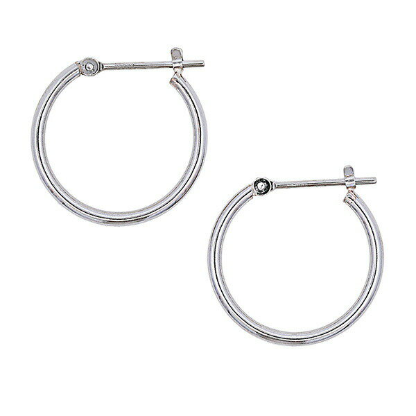 Rakuten - 日本製 ピアス PT900 1.5mm×17mm フープピアス フープ ピアス リング フープピアス プラチナ900 両耳 クロッシングピアス 金属アレルギー対応 チャーム付け替え