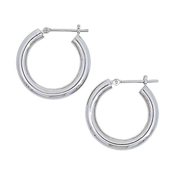 乐天商城 - プラチナ PT900 フープピアス 3mm×20mm レディース メンズ 両耳 1ペア 太い ピアス 輪っか パイプ 地金 pt 遮断式
