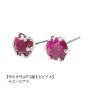 (pebirthday07)誕生石 ピアス ルビーピアス PT900 スタッドピアス 7月 レディース メンズ 女性 男性 プレゼント 一粒 ピアス 4mm シンプル プラチナ(4)