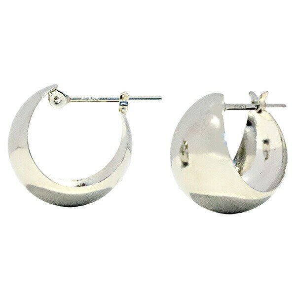 （pm1013）日本製 PT900 月甲ピアス 【10mm×13mm】 プラチナ pt900 pt 送料無料 品質保証書 フープ 輪っか 着けやすい 地金ピアス 地金のみ シルバーカラー 人気 プラチナピアス