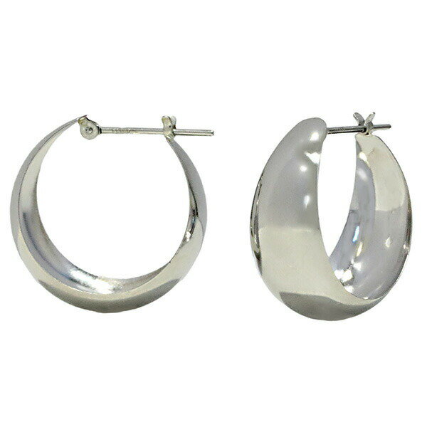 （pm1020）日本製 ピアス プラチナ フープピアス pt900 フープピアス プラチナピアス ムーンピアス 月甲 甲丸 ピアス 地金ピアス 石なし 月甲ピアス 10mm×20mm