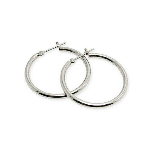 乐天商城 - 日本製 ピアス 輪っかリングピアス 両耳用 1ペア フープピアス シンプル 太め PT900 2mm×25mm レディース 女性 メンズ 男性 セカンドピアス わっか プラチナ プレゼント