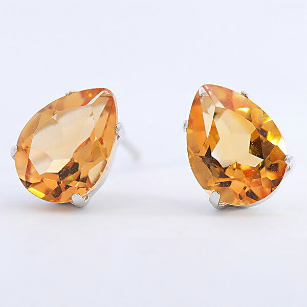 Rakuten - 14wg シトリン ペアシェイプ ホワイトゴールド