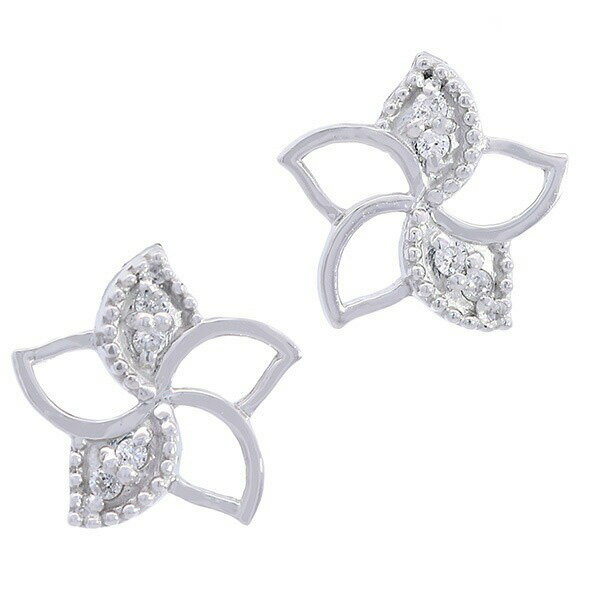 Rakuten - プルメリア ピアス PT フラワー 花 ダイヤモンド プラチナ ピアス