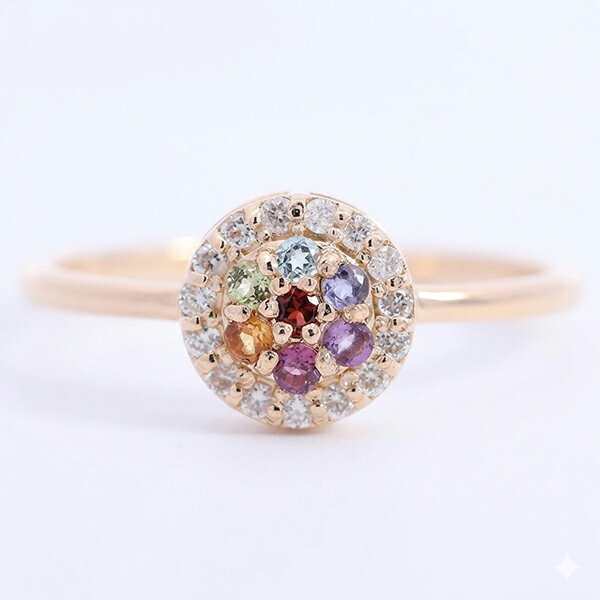 Rakuten - リング ダイヤモンド 取巻き 中心石 脇石 K18