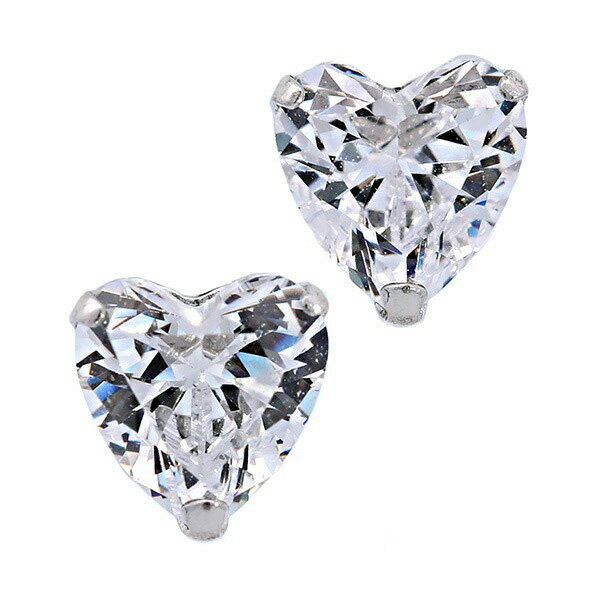 乐天商城 - キュービックピアス ハート プラチナ PT900