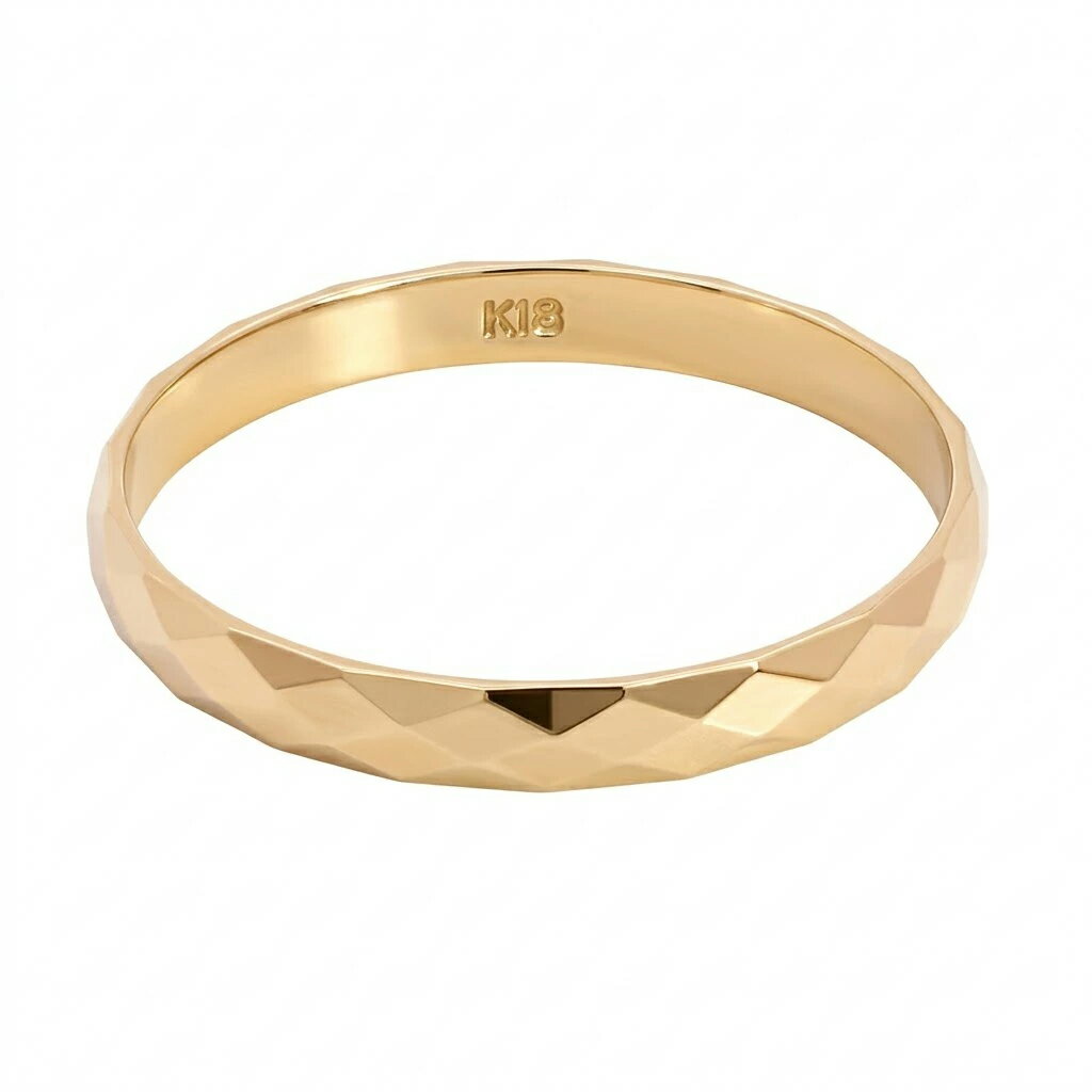 Rakuten - 18K カットリング 地金リング 指輪