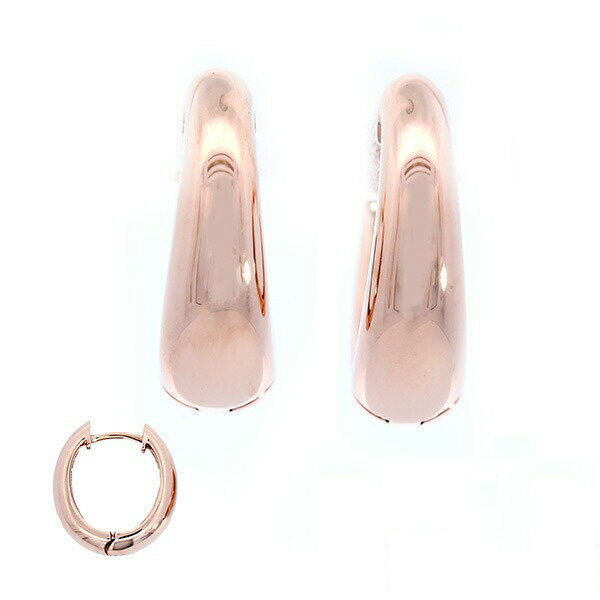 乐天商城 - 18K ピアス 地金のみ フープピアス ぽってり