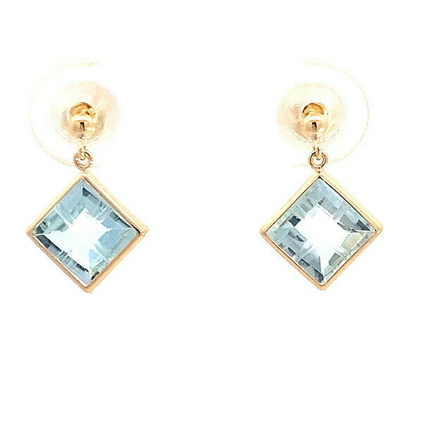 乐天商城 - 18K トパーズ ピアス ブルー