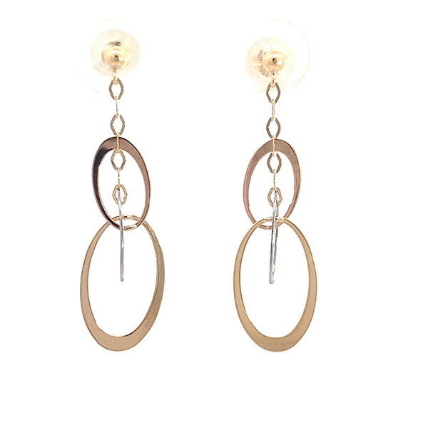 Rakuten - PT K18 K18PG ピアス スリーカラーピアス