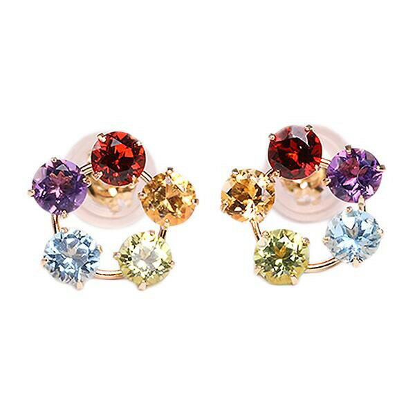 乐天商城 - ピアス マルチカラーピアス K18