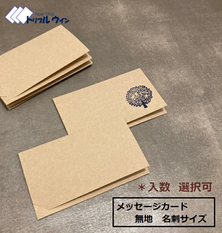 オリジナル メッセージカード 無地 名刺サイズ 「入数」をお選び頂けます。 手書きやスタンプで◎ 画像のスタンプはイメージです。