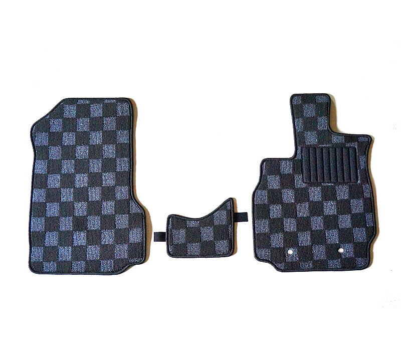 カーマット トヨタ ノア(NOAH)・ヴォクシー(VOXY) ZRR70系/ZRR75系 専用 新品 フロアマット ※フロントマットのみ3枚 チェック柄 黒/灰/赤/青 パーツ（国内産） 車 汚れ防止 内装 [送料無料] カバー