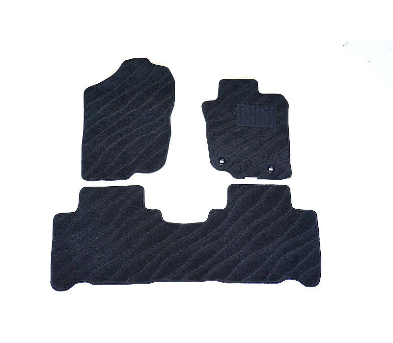 乐天商城 - カーマット トヨタ ハリアー SXU.MCU.ACU10W/15W MCU.ACU30W/35W ZSU60W/65W AVV65W（ハイブリッド） 専用 新品 フロアマット ウェーブ柄 波柄 ブラック/グレー/ベージュ 黒/灰 国内産 ディーラーオプション カーペット 内装 [送料無料]