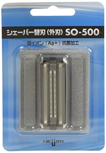 商品情報 商品の説明 ●IZF-500用の替刃(外刃) 主な仕様 メーカー型番:SO-500 サイズ : 幅56×奥行23×高さ12mm 本体重量 : 約7g 素材・材質 : Ni 原産国 : 日本 適用機種 : IZF-500