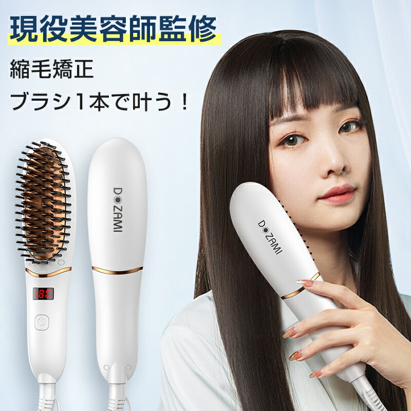 ヘアアイロン ヒートブラシ ストレートヘア カールアイロン 海外対応 携帯 小型 小さい 温度調節 軽量 美髪 梅雨 家庭/旅行用 両用 可愛い 持ち運び モデル コンパクト 誕生日 贈り物