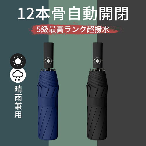 ワンタッチ プレゼント 風に強い 送料無料 12本骨 おしゃれ 黒 母の日...