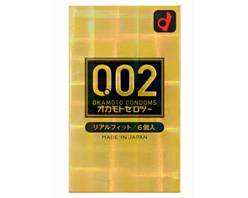 オカモトゼロツー リアルフィット 6個入｜極薄 0.02mm台 ポリウレタン製 コンドーム フィット感重視タイプ クリアカラー 日本製