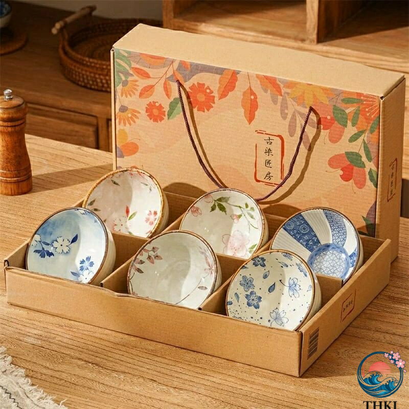 樂天商城 - お茶碗 飯碗 6個セット 食器セット 6 柄 茶碗 セット おちゃわん 和柄 ごはんお茶碗 ご飯茶碗 THKJ 食器 和食器 陶器 電子レンジ 食洗機対応 プレゼント