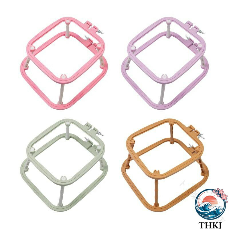 クラフト用 アート キルティング パンチニードル DIY フープ 刺繍スタンド スクエアディスプレイフレー..