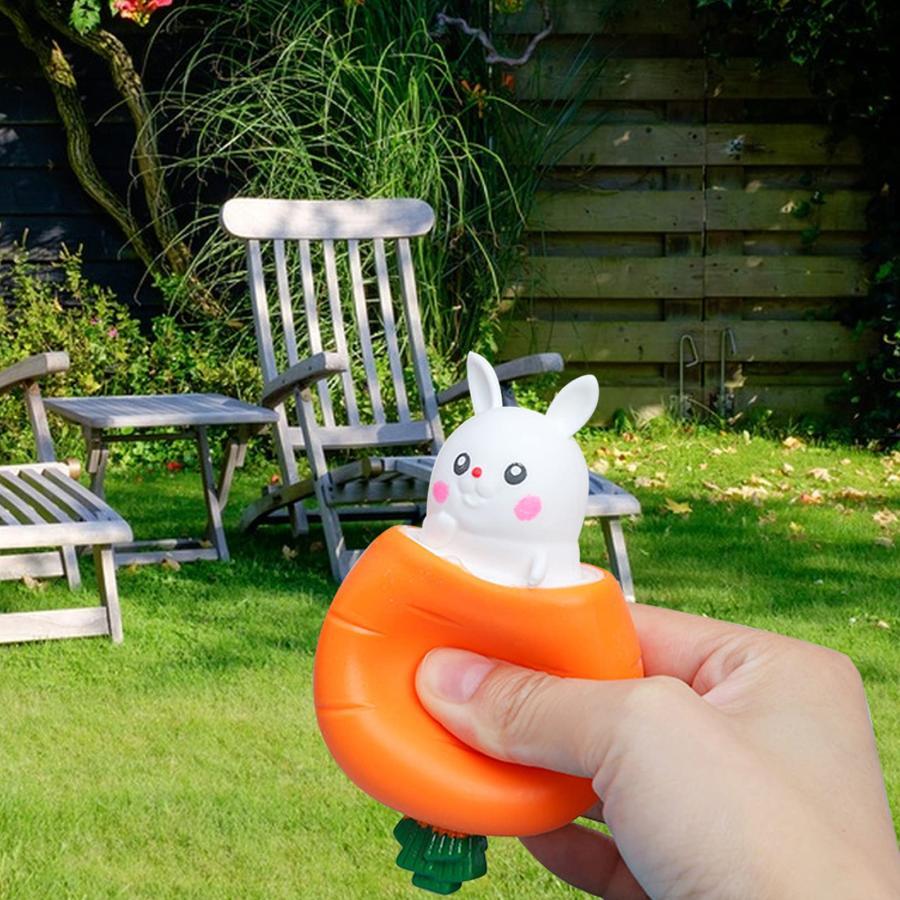 【全品5%ポイント】スクイーズ ストレス解消グッズ 動物 3個セット にんじんうさぎ 握る おもちゃ 減圧グッズ 減圧玩具 プッシュポップ ぷにぷに動物 triplewingifu-10000472 TRIPLE WINGIFU サンプル画像2
