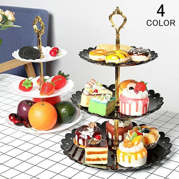 【今週中にご注文で5%OFF】ケーキスタンド 3段 3層 お菓子 飴 果物 スイーツラック アフタヌーンティー..