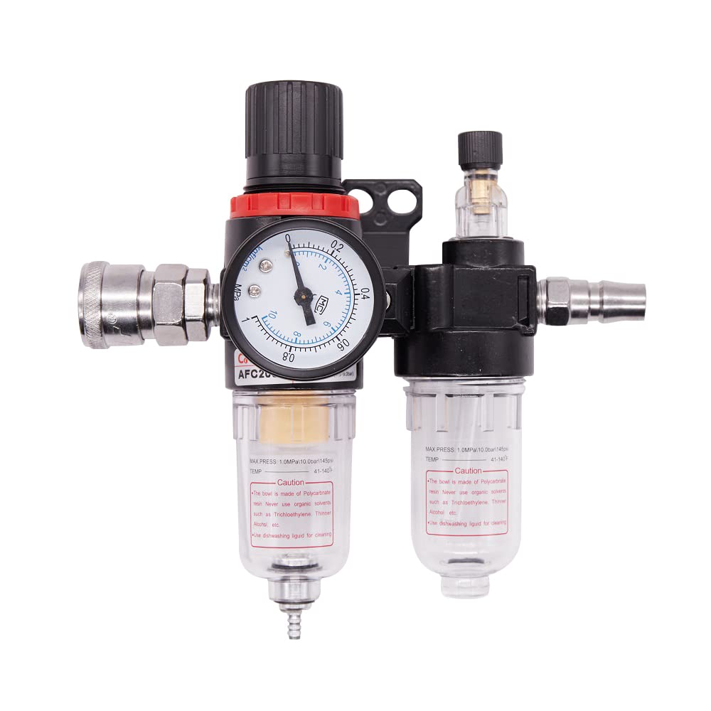 【今週中にご注文で5%OFF】nacyvcos エアーレギュレーター 1/4 エアフィルター レギュレーター付き コ..