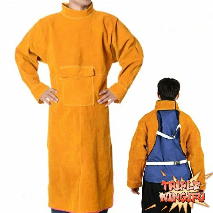 【全品5%ポイント】溶接エプロン 作業 革 レザー 溶接用 電気溶接 エプロン 防護服...