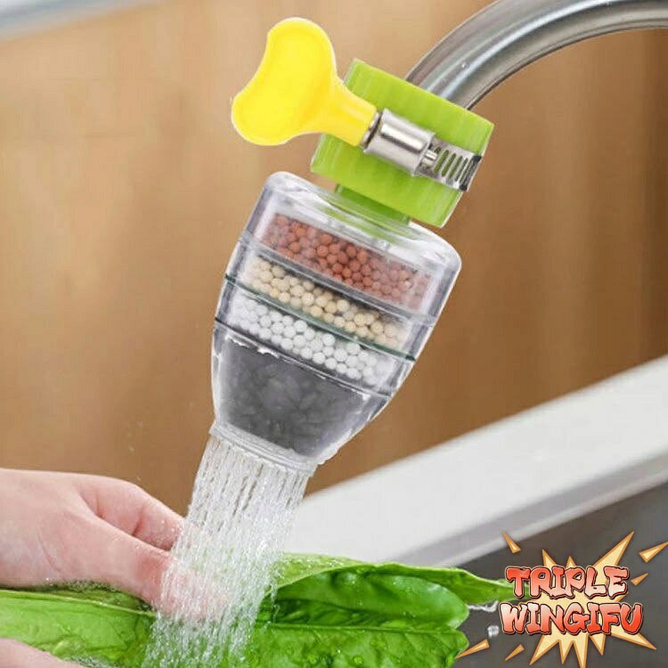 TRIPLE WINGIFUの【全品5%ポイント】蛇口直結型 6 層濾過 水道蛇口 家庭用浄水器 蛇口直結型浄水器 活性炭 シャワー 節水器 流し切替蛇口 キッチン用品 ゴミ・鉄サビ除去｜アングル2