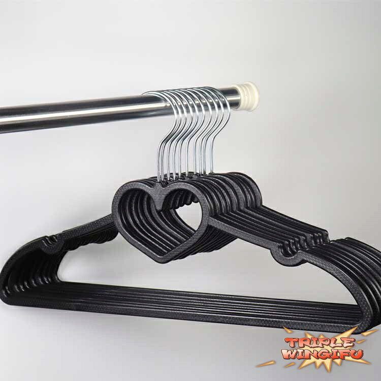 TRIPLE WINGIFUの【全品5%ポイント】ハート ハンガー すべらない スカート 10 本セット オシャレ 収納 ズボン ステンレス ラック コンパクト すべらないハンガー かわいい｜アングル3