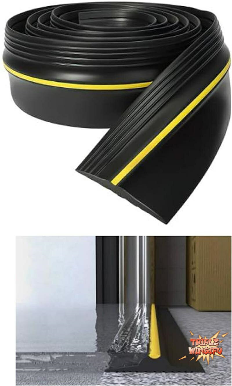 【全品2点で5%OFF】ゴムストリップ 車庫 ガレージ 駐車場 シャッター 雨/雪/埃/風 侵入防止 対策 滑り止めリッジ PVC素材 簡単取り付け コンクリート アスファルト 衝突 扉 隙間 フロア マット ガーデン ゴム 敷居 清潔 シーリングストリップ