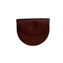 【ポイント2倍】未使用保管品 箱 カード付 CARTIER カルティエ マストライン ロゴ レザー 本革 小銭入れ コインケース ミニ 財布 ボルドー 7979...