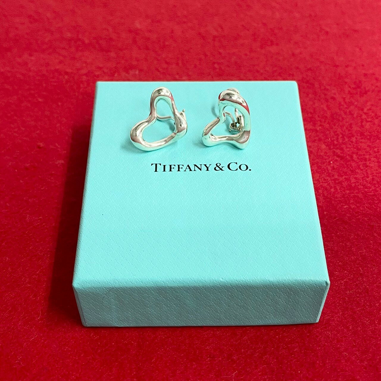 【ポイント2倍】ほぼ未使用 レア TIFFANY&Co. ティファニー オープンハート ロゴ シルバー925 イヤリング アクセサリー レディース シルバー 30993 【送料無料】【中古】