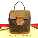 【ポイント2倍】ほぼ未使用 LOUIS VUITTON ルイヴィトン ドーフィーヌ モノグラム レザー リュックサック バックパック デイバッグ ブラウン 23...
