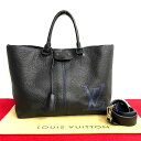 【ポイント2倍】極 美品 LOUIS VUITTON ルイヴィトン ペルネル トリヨン レザー 2way トートバッグ ショルダーバッグ ビジネスバッグ ブラッ...