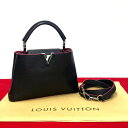 【ポイント2倍】ほぼ未使用 LOUIS VUITTON ルイヴィトン カプシーヌBB レザー 2way ハンドバッグ ミニ トートバッグ ショルダーバッグ ブラ...