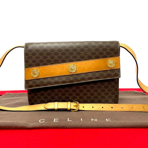 【ポイント2倍】極 美品 袋付き CELINE セリーヌ ヴィンテージ マカダム ブラゾン トリオンフ 柄 メダル モチーフ レザー ショルダーバッグ ブラウン 81306【送料無料】【中古】 【ポイント2倍】極 美品 袋付き CELINE セリーヌ ヴィンテージ マカダム ブラゾン トリオンフ 柄 メダル モチーフ レザー ショルダーバッグ ブラウン 81306【送料無料】【中古】