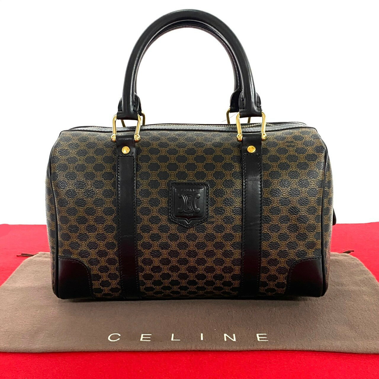 CELINE セリーヌ マカダム柄 ボストンバッグ トリオンフ CELINE セリーヌ マカダム柄 ボストンバッグ トリオンフ