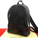 【ポイント2倍】極 美品 LOUIS VUITTON ルイヴィトン モノグラム トリヨン シャドウ アルマンド バックパック レザー リュックサック ブラック ...