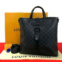 【ポイント2倍】極 美品 箱 袋付き LOUIS VUITTON ルイヴィトン ソミュール モノグラム エクリプス レザー 2way ハンドバッグ ショルダーバ...