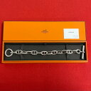 【ポイント2倍】極 美品 箱付き HERMES エルメス シェーヌダンクル TGM 13コマ シルバー925 チェーン ブレスレット バングル アクセサリー メ...